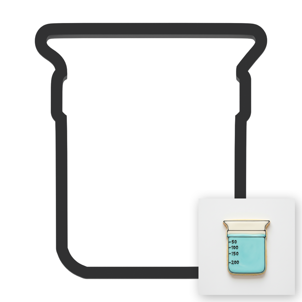 Beaker Cookie Cutter with Easy Push Design — main photo