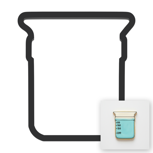 Beaker Cookie Cutter with Easy Push Design — main photo