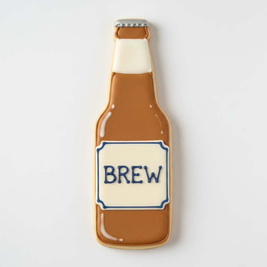 Beer Bottle Cookie Cutter with Easy Push Design — photo 2