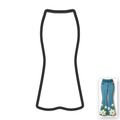 Bell Bottom Jeans Pants Cookie Cutter with Easy Push Design — main photo