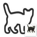 Black Cat Cookie Cutter with Easy Push Design — main photo