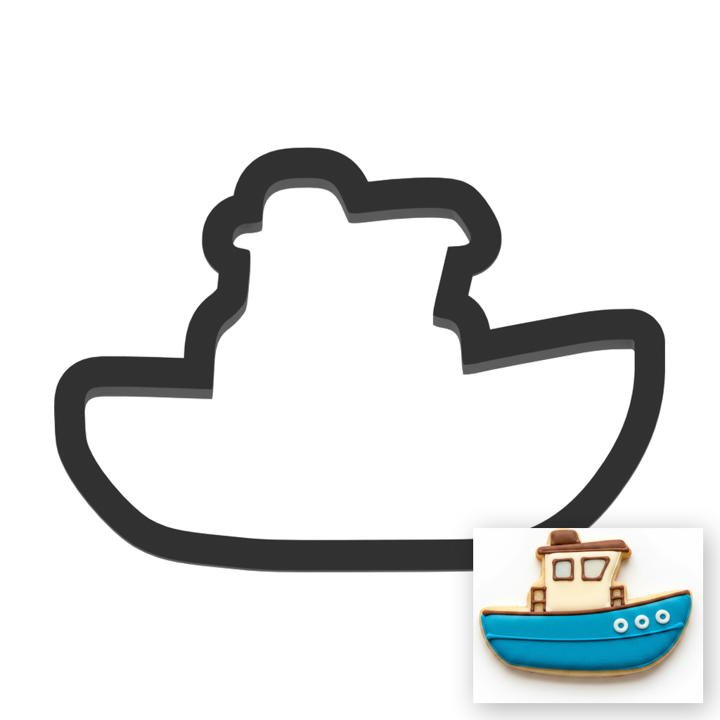 Boat Cookie Cutter with Easy Push Design — main photo