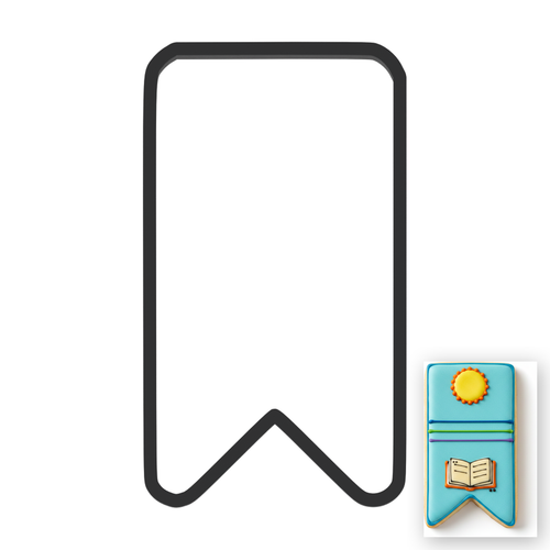 Bookmark Cookie Cutter with Easy Push Design — main photo