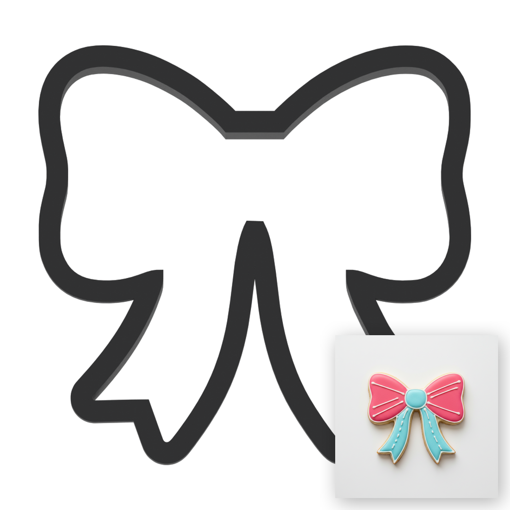Bow Cookie Cutter with Easy Push Design — main photo