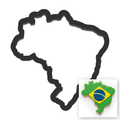 Brazil Cookie Cutter with Easy Push Design — main photo
