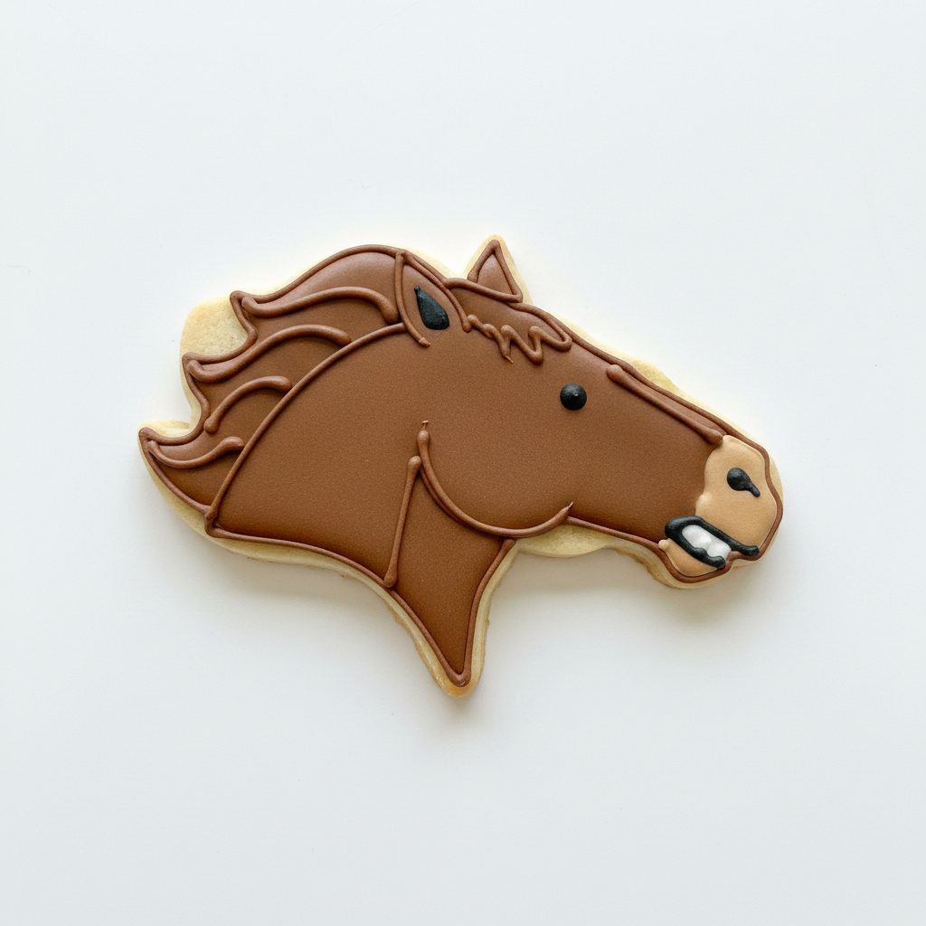 Bronco Head Cookie Cutter with Easy Push Design — photo 2