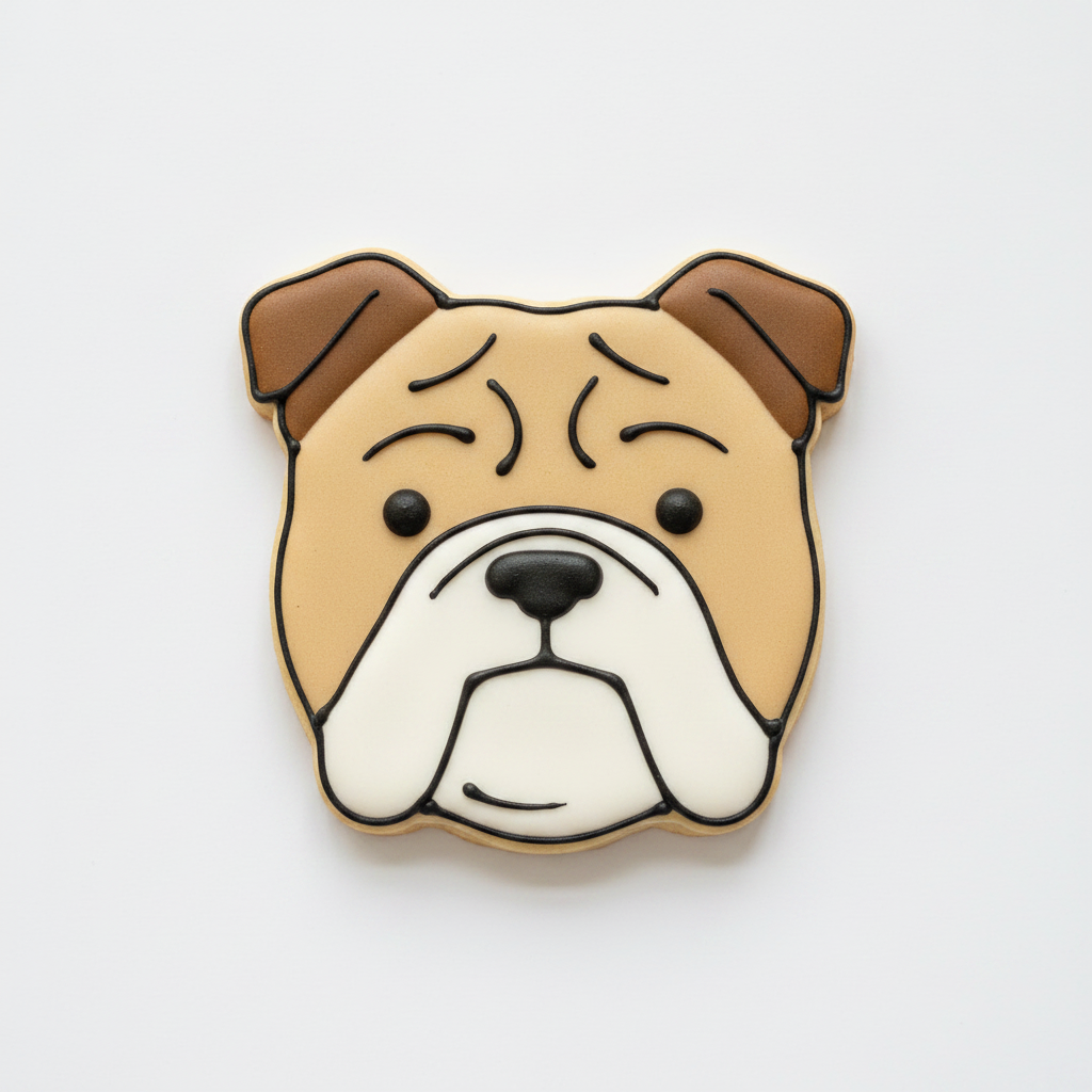 Bulldog Face Cookie Cutter with Easy Push Design — photo 2