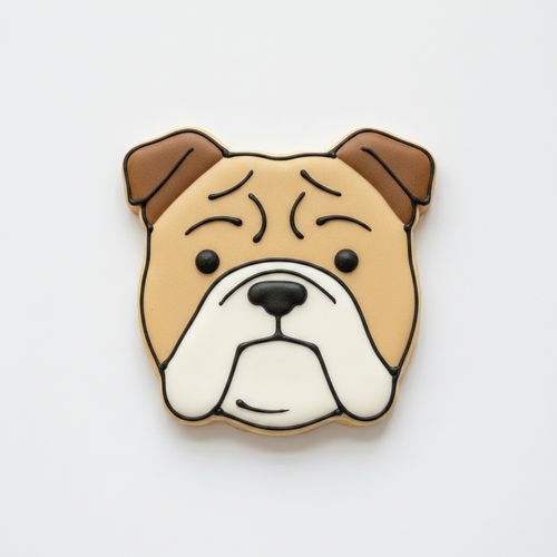 Bulldog Face Cookie Cutter with Easy Push Design — photo 2