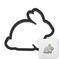 Bunny Rabbit Cookie Cutter with Easy Push Design — main photo