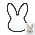Bunny Rabbit Head Cookie Cutter with Easy Push Design — main photo