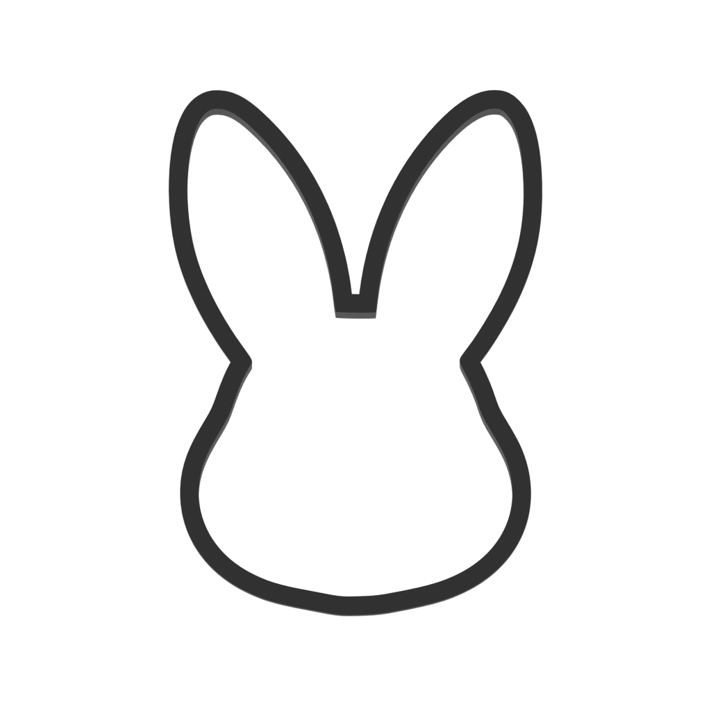 Bunny Rabbit Head Cookie Cutter with Easy Push Design — photo 3