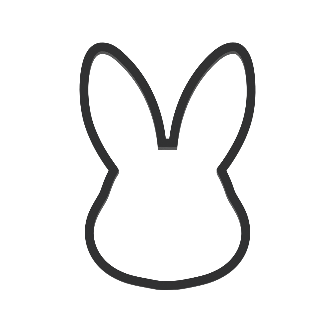 Bunny Rabbit Head Cookie Cutter with Easy Push Design — photo 3