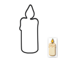 Burning Candle Cookie Cutter with Easy Push Design — main photo