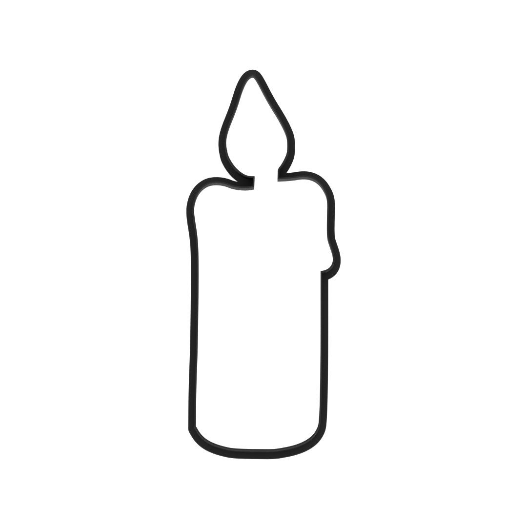 Burning Candle Cookie Cutter with Easy Push Design — photo 5