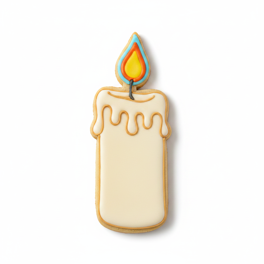 Burning Candle Cookie Cutter with Easy Push Design — photo 2