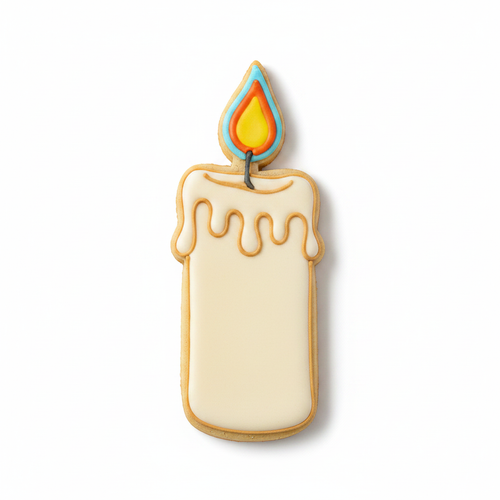 Burning Candle Cookie Cutter with Easy Push Design — photo 2
