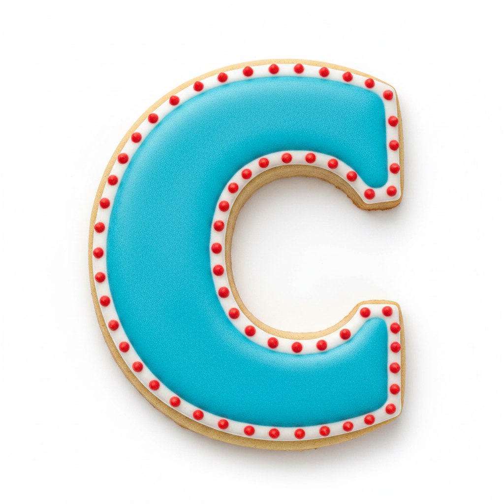C Capital Block Letter Cookie Cutter with Easy Push Design — photo 2