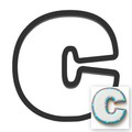 c Lowercase Block Letter Cookie Cutter with Easy Push Design — main photo