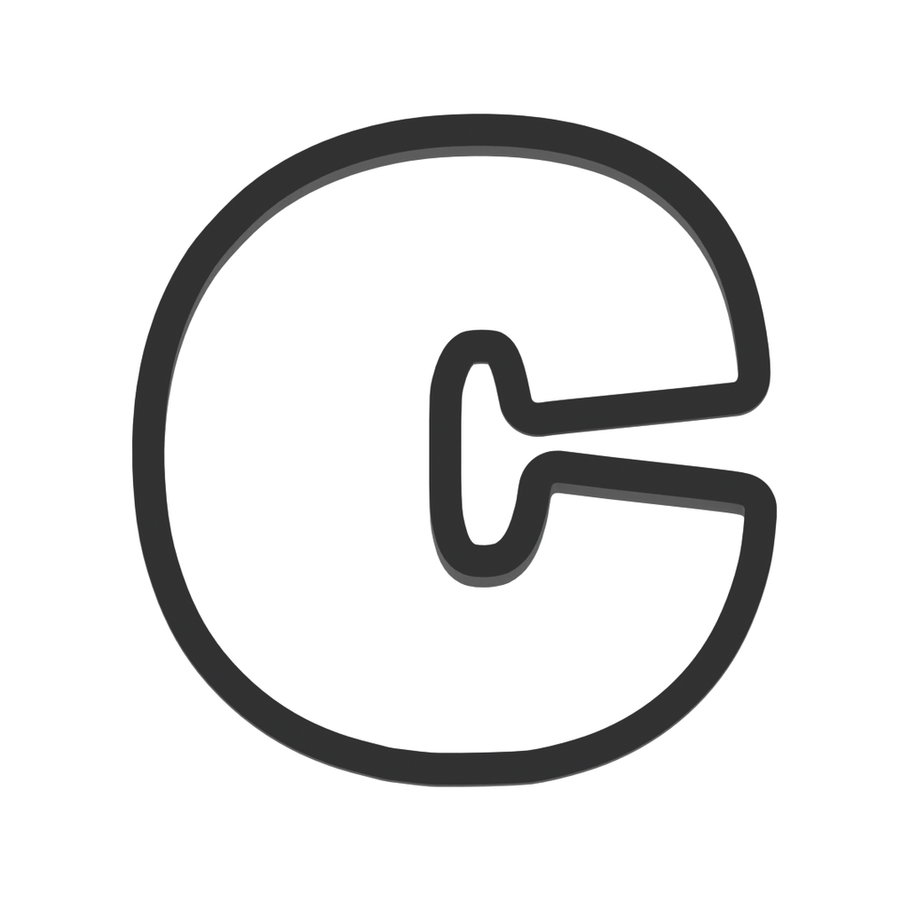 c Lowercase Block Letter Cookie Cutter with Easy Push Design — photo 3
