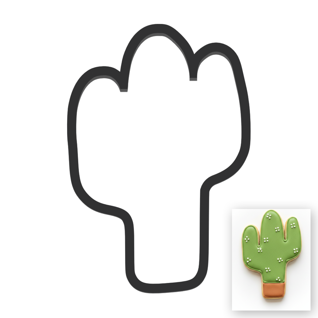 Cactus Cookie Cutter with Easy Push Design — main photo