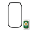Can Beer Cookie Cutter with Easy Push Design — main photo