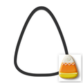 Candy Corn Cookie Cutter with Easy Push Design — main photo
