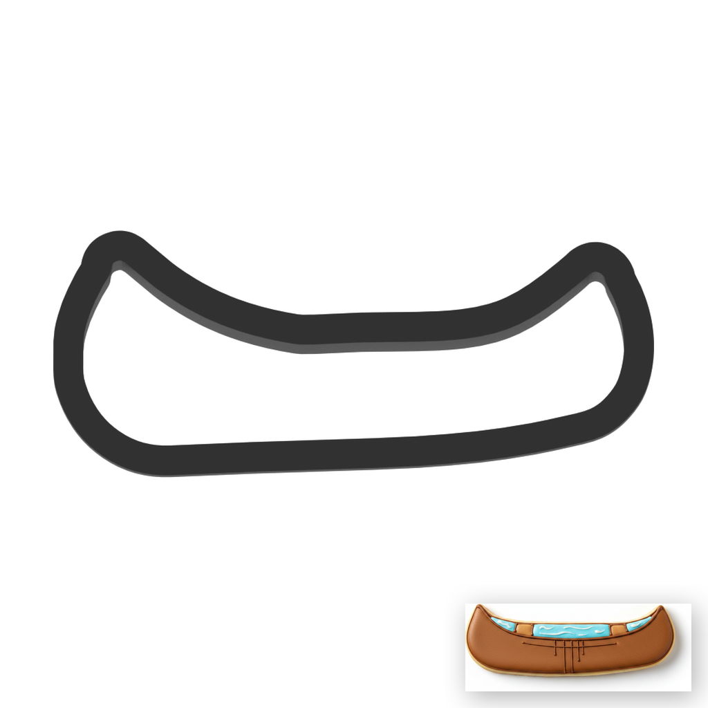 Canoe Cookie Cutter with Easy Push Design — main photo