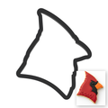 Cardinal Head Cookie Cutter with Easy Push Design — main photo