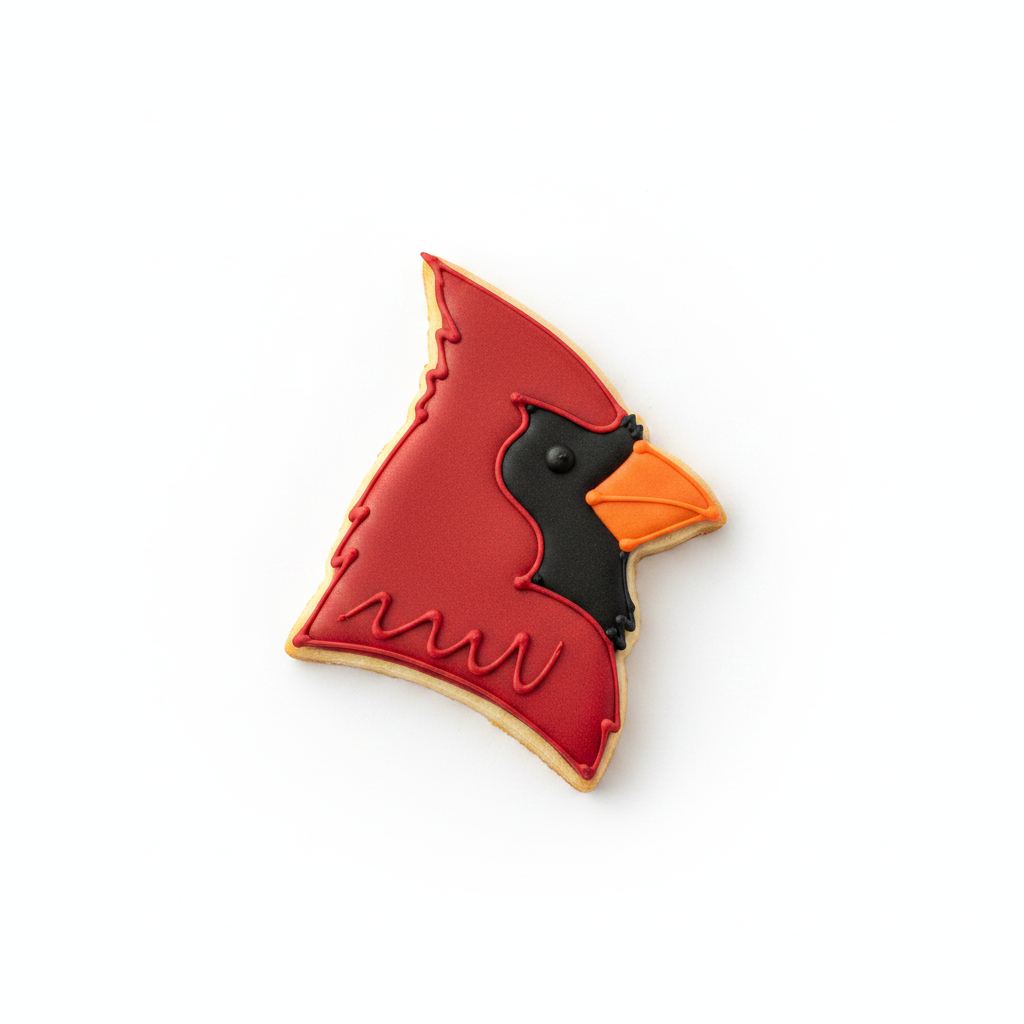 Cardinal Head Cookie Cutter with Easy Push Design — photo 2