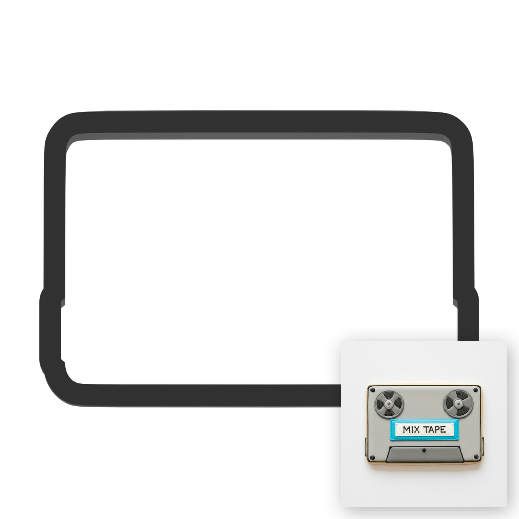 Cassette Tape Cookie Cutter with Easy Push Design — main photo