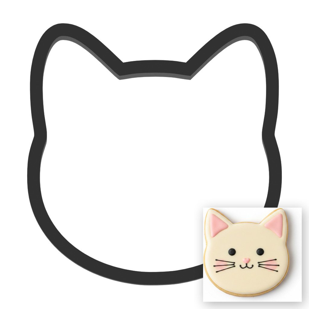 Cathead Cookie Cutter with Easy Push Design — main photo