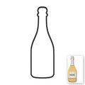 Champagne Bottle Cookie Cutter with Easy Push Design — main photo
