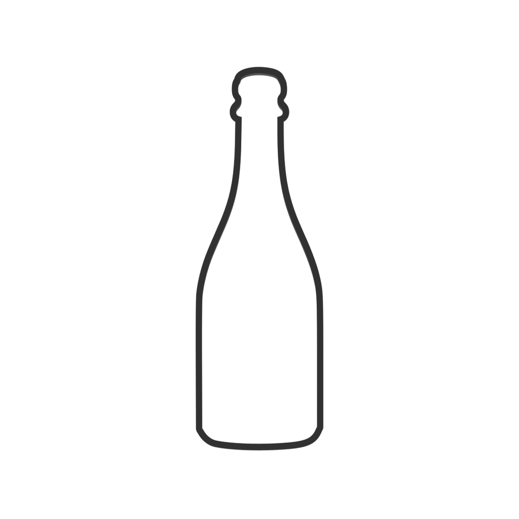 Champagne Bottle Cookie Cutter with Easy Push Design — photo 3