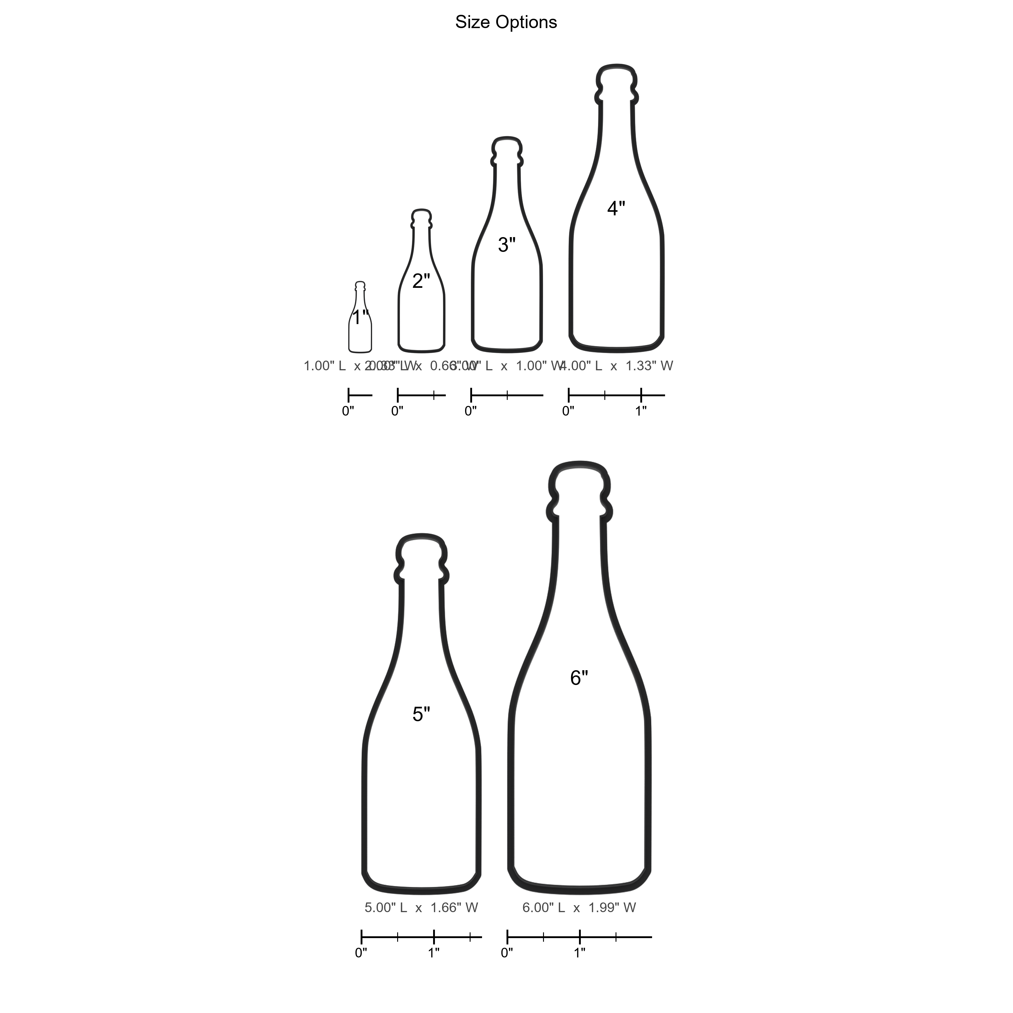 Champagne Bottle Cookie Cutter with Easy Push Design — photo 5
