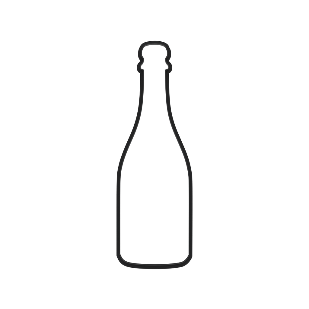 Champagne Bottle Cookie Cutter with Easy Push Design — photo 6