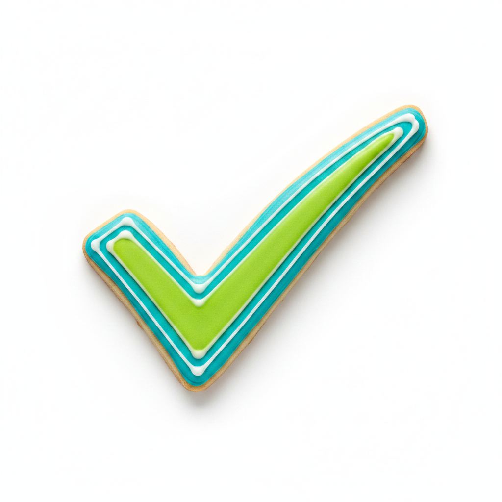 Checkmark Cookie Cutter with Easy Push Design — photo 2
