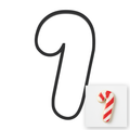 Christmas Candy Cane Cookie Cutter with Easy Push Design — main photo