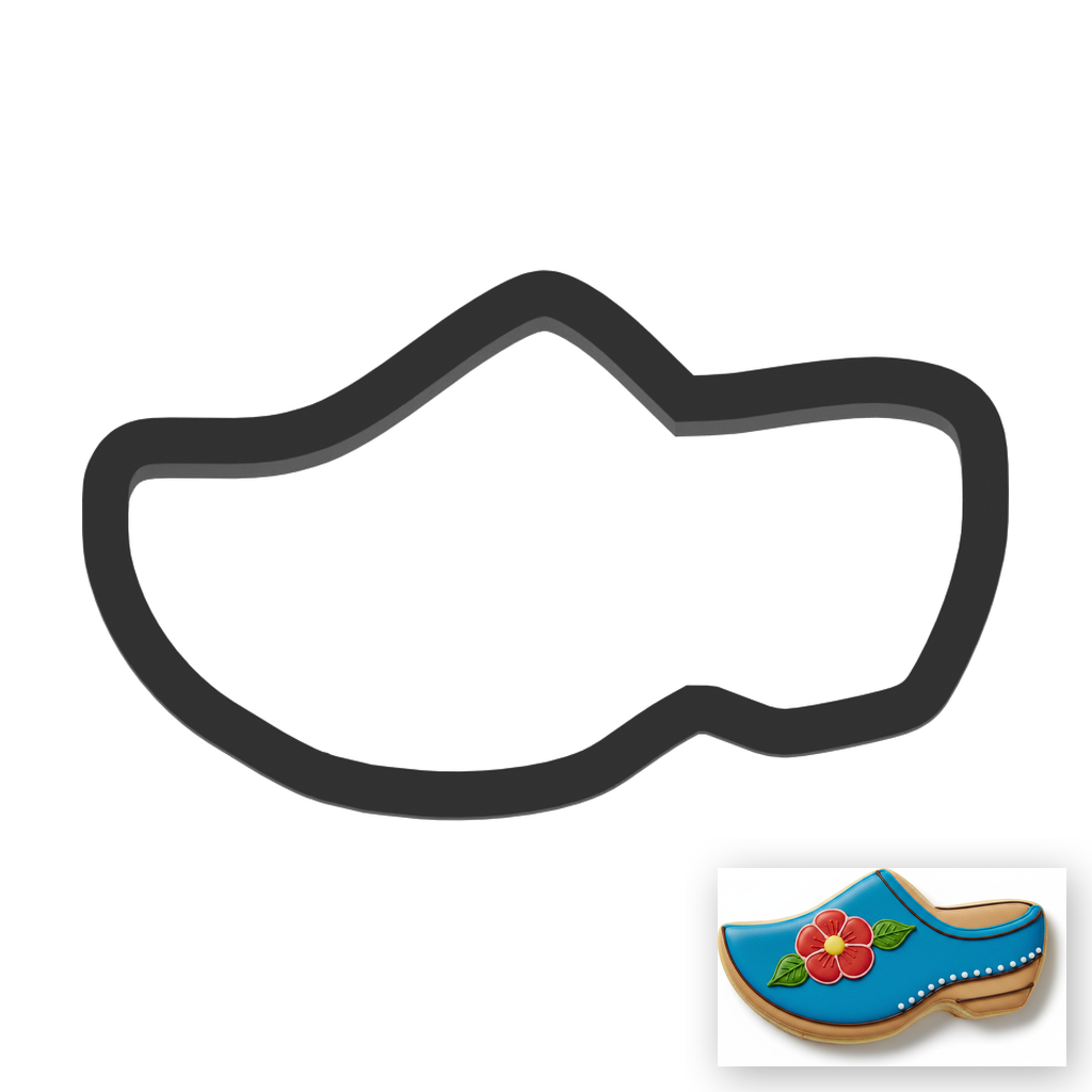 Clog Shoe Cookie Cutter with Easy Push Design — main photo