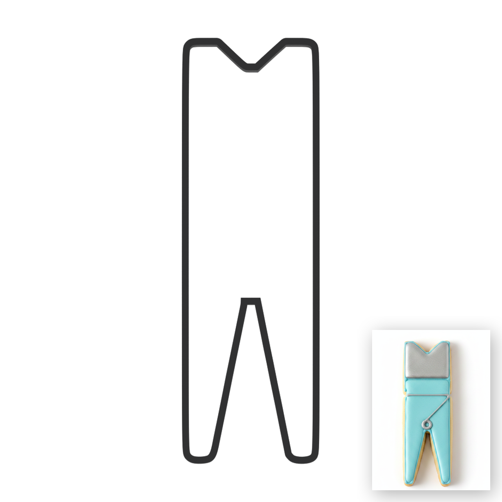 Clothespin Cookie Cutter with Easy Push Design — main photo