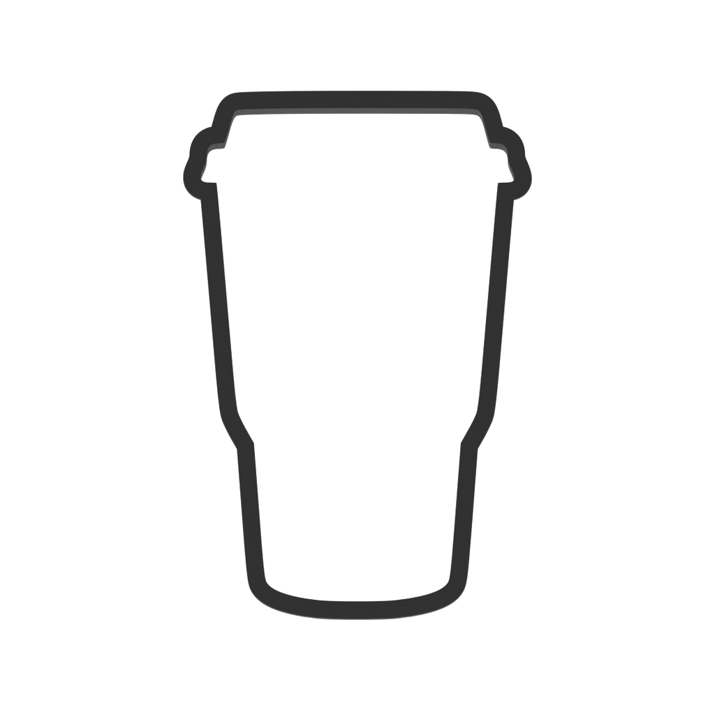 Coffee Cup Tumbler Or Travel Mug Cookie Cutter with Easy Push Design — photo 3