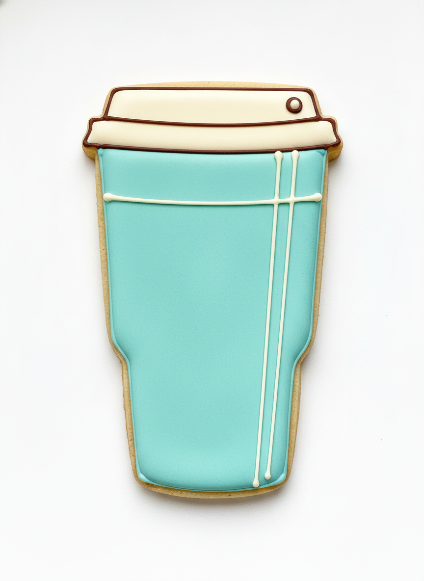 Coffee Cup Tumbler Or Travel Mug Cookie Cutter with Easy Push Design — photo 2