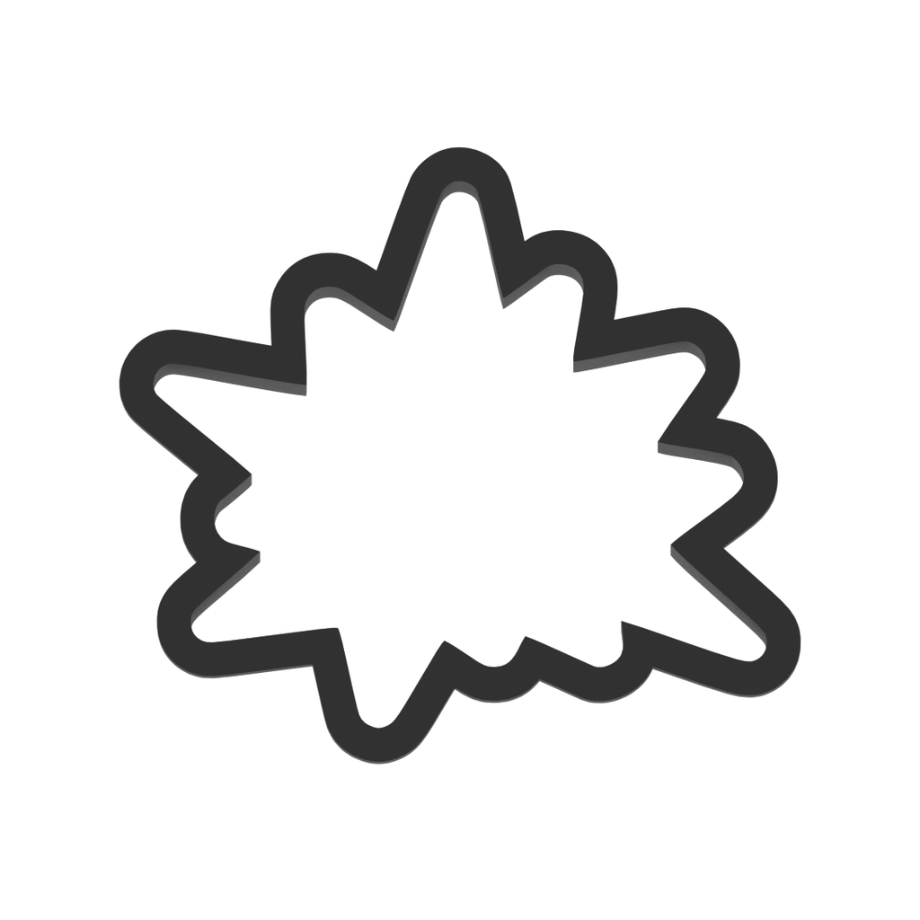 Comic Pow Cookie Cutter with Easy Push Design — photo 3