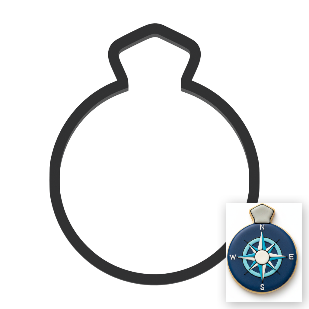 Compass Cookie Cutter with Easy Push Design — main photo