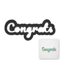 Congrats Word Outline Cookie Cutter with Easy Push Design — main photo