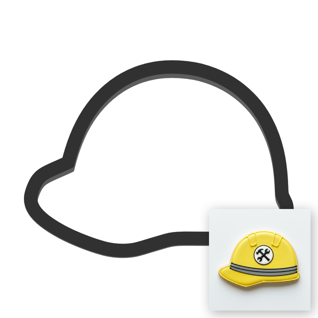 Construction Hat Cookie Cutter with Easy Push Design — main photo