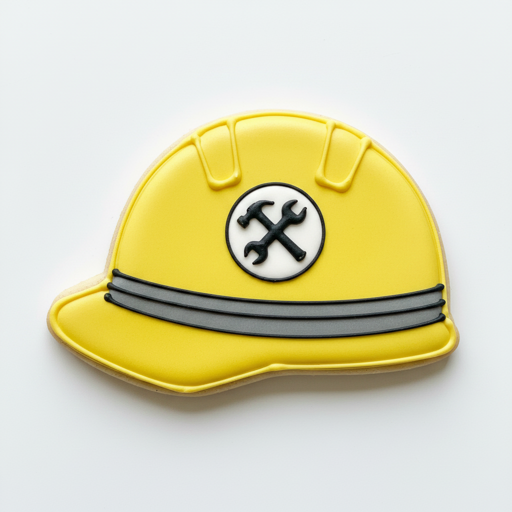 Construction Hat Cookie Cutter with Easy Push Design — photo 2