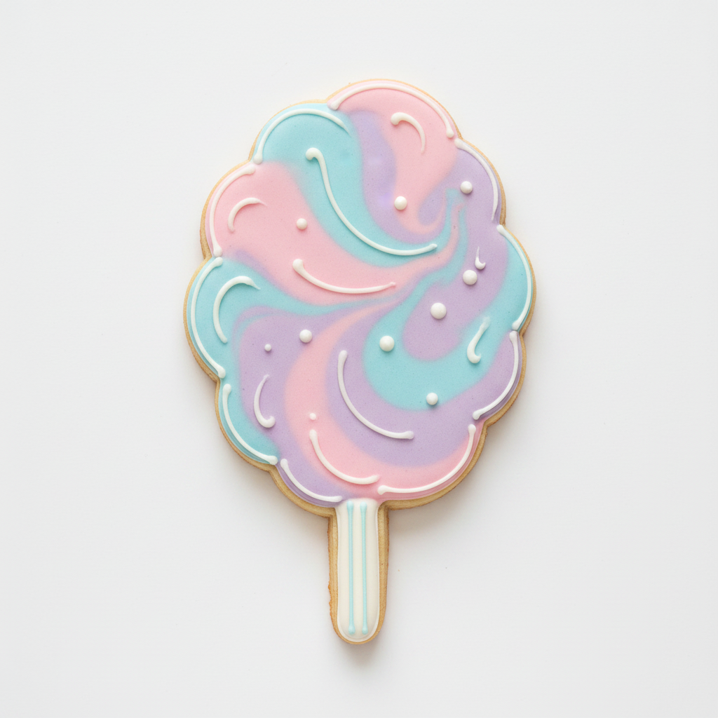 Cotton Candy Cookie Cutter with Easy Push Design — photo 2