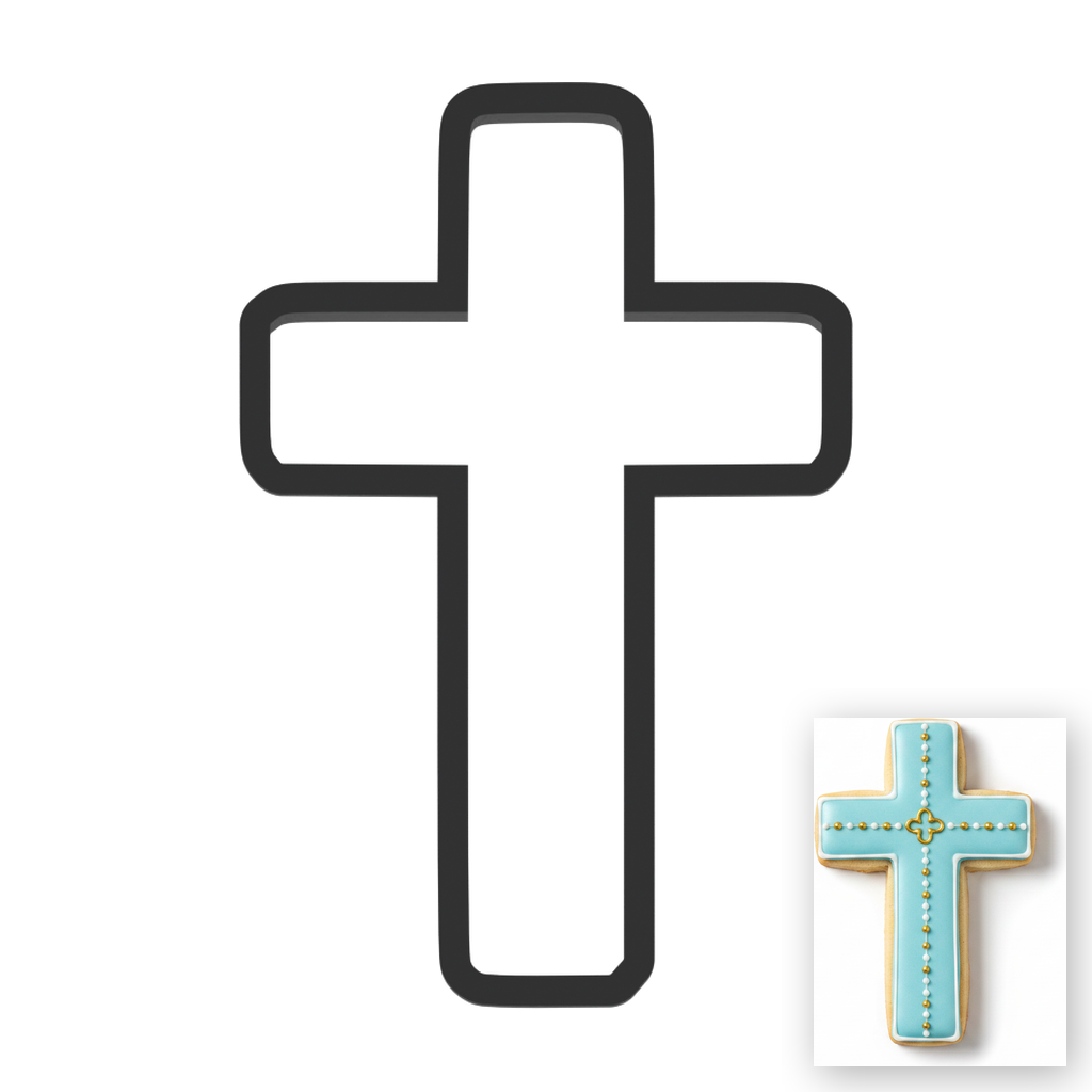 Cross Cookie Cutter with Easy Push Design — main photo