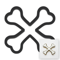 Crossbones Cookie Cutter with Easy Push Design — main photo