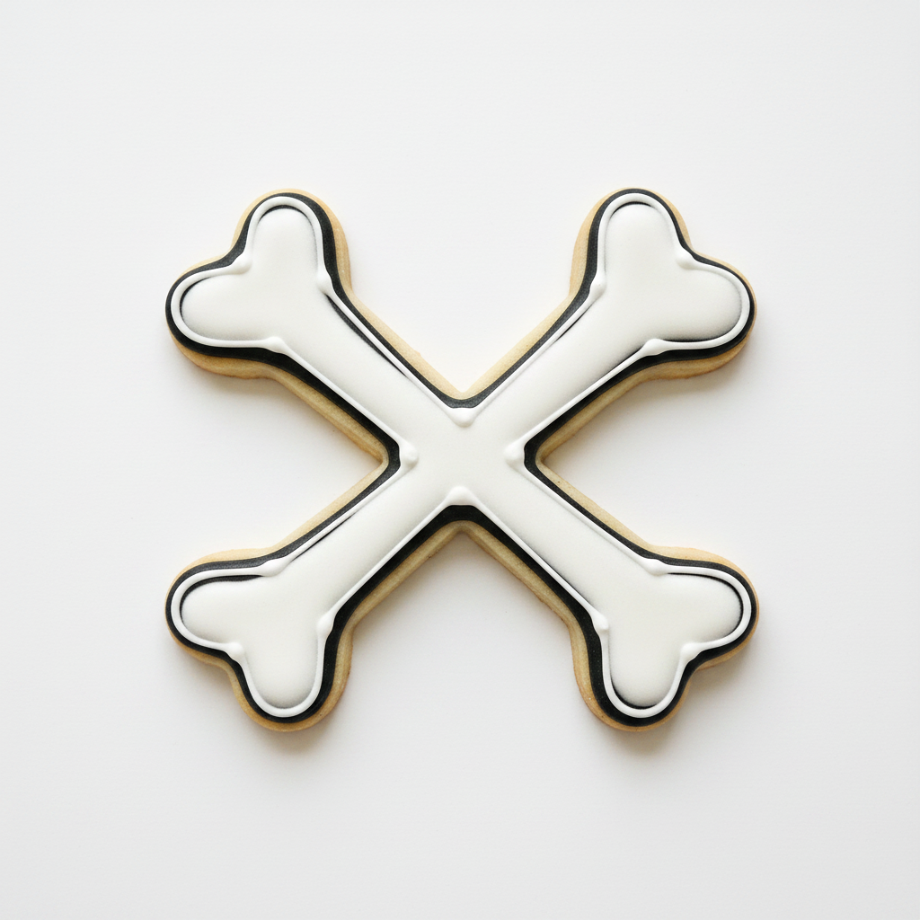 Crossbones Cookie Cutter with Easy Push Design — photo 2